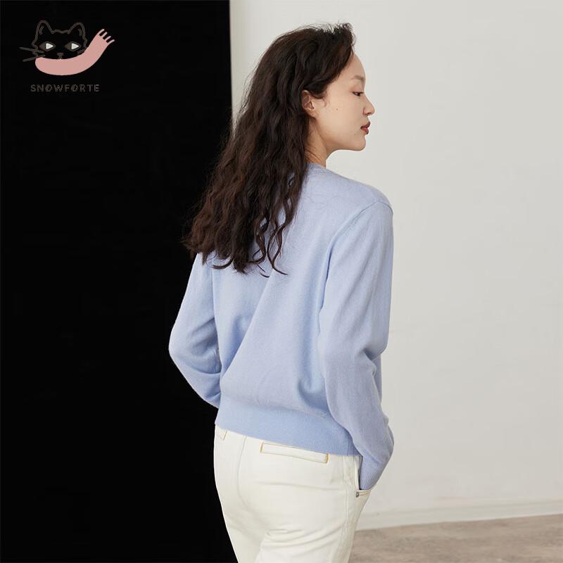 Sinuofude S22-063 Women's Embroidered Cashmere Blend Sweater