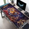 Tiger Rose Xl Gaming Mouse Pad Nonslip Rubber Base Stitched Edge Waterproof Desk Mat For Pc Laptop Gamer Office Computer Accessories C927643