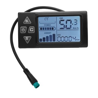 S861 Scooter LCD Display Meter Backlit Scooter Control Panel with Water Proof Plug for Mountain Bike