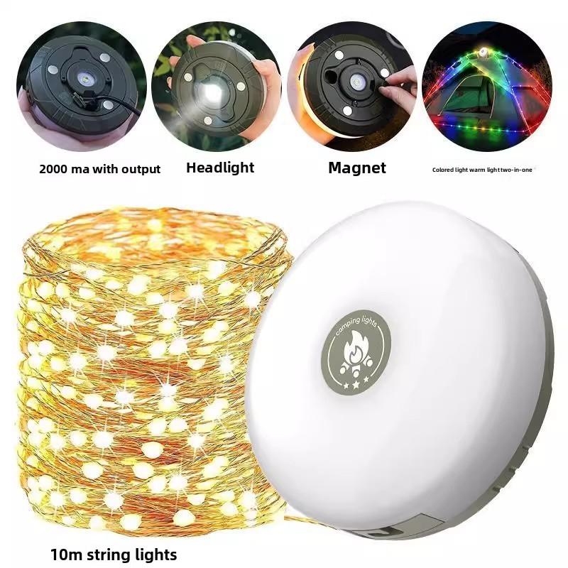 New Outdoor Camping Tape Measure Light, Portable and Extendable LED Light String, Camping Tent Atmosphere Light, Canopy Decorat