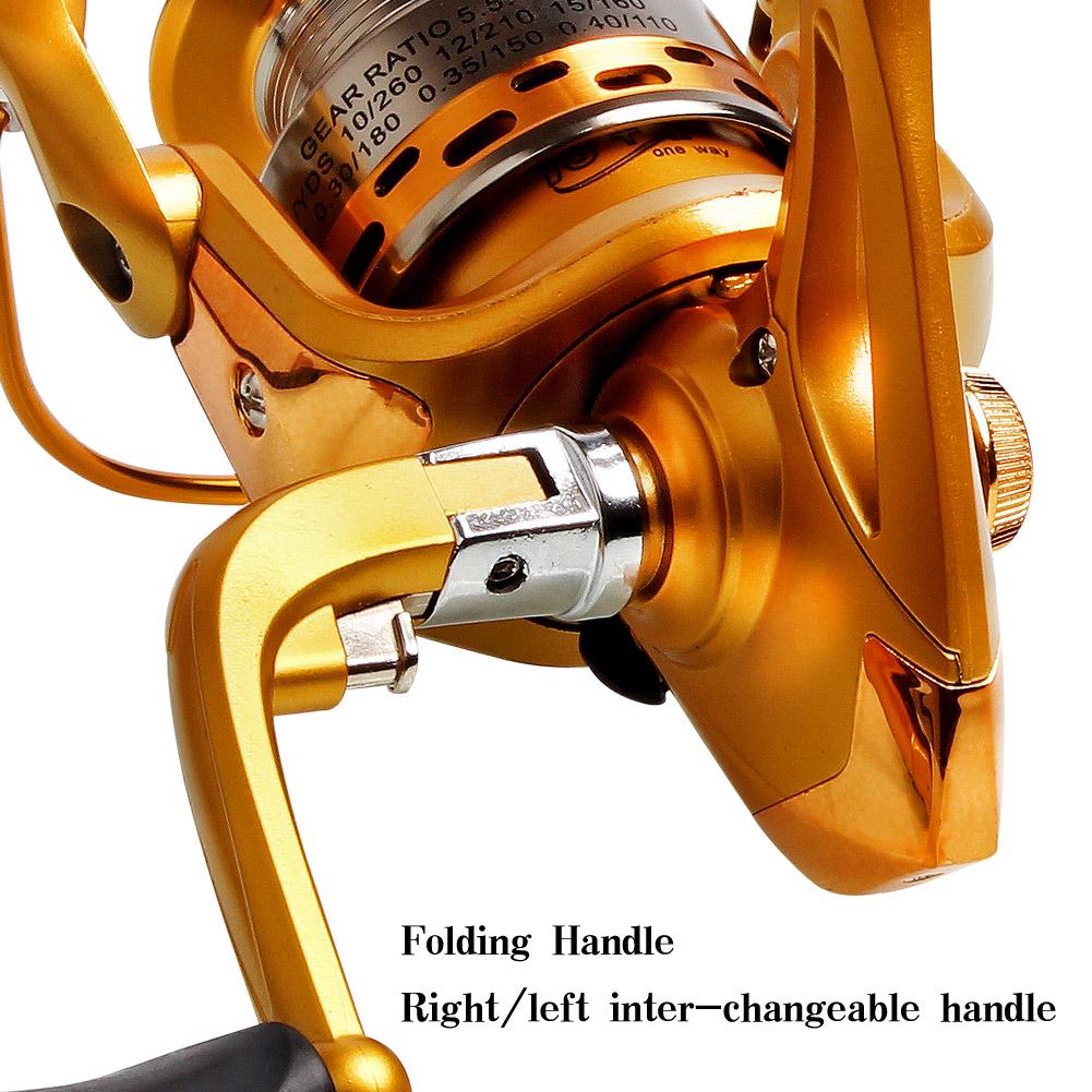 Fishing Reel Spinning Reel 13+1BB 5.5:1 Bass Fishing Reel Left Right Hand Light Weight Fishing Reel
