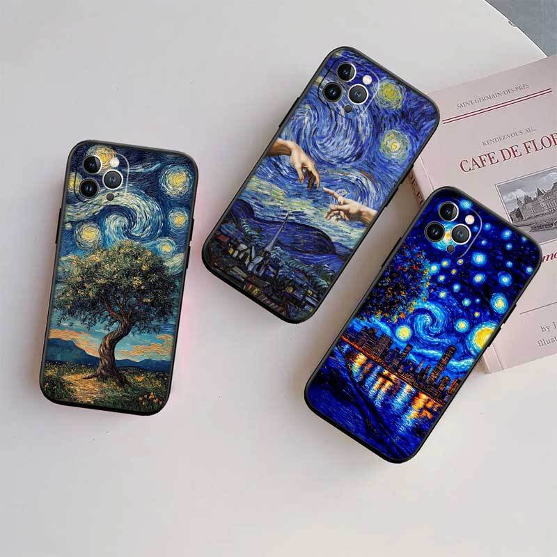 Starry Night Van Gogh Phone Case for Redmi Note 12 12S 12C 13 13C 13R 14 14S 14R 14C 11A 13X A3 A3X A4 A5 Pro Max Plus