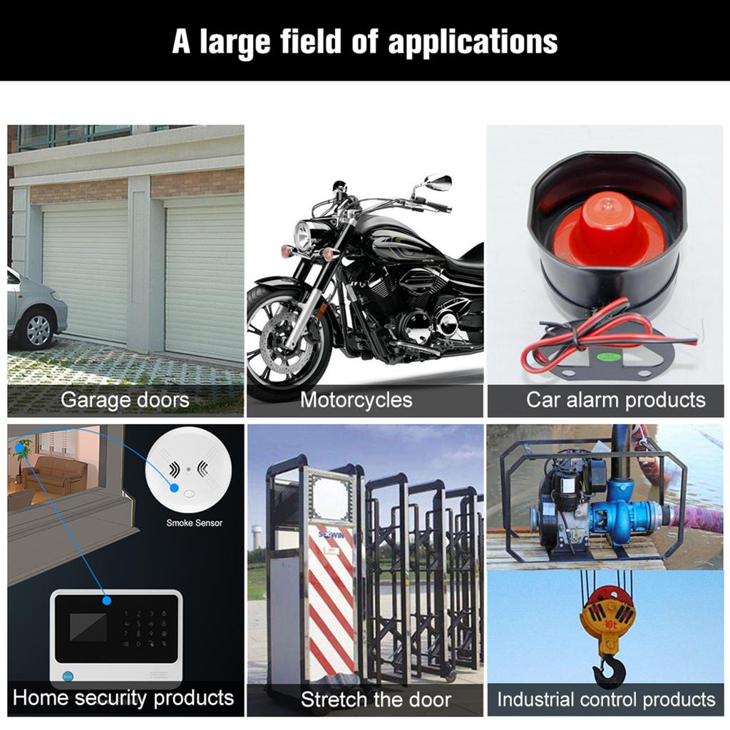 2 Packs 43300CMHz Car Alarm Garage Door Remote Controller Duplicator Clone   Scanner Transmitter Security Alarm Electronic Gates 4 Keys Remote Cont