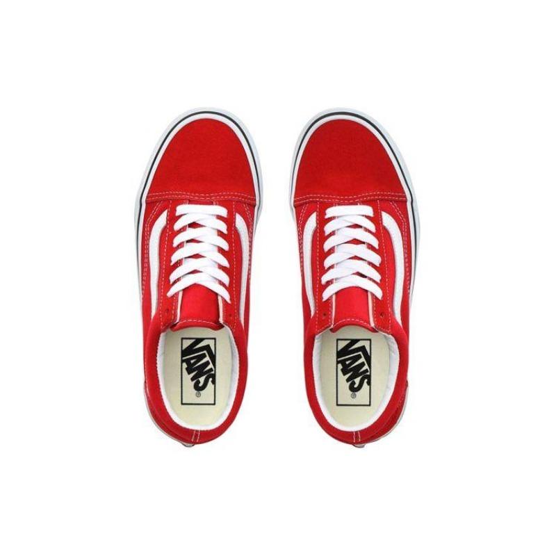 Vans Old Skool unisex low-top skate shoes red white VN0A4BV5JV6