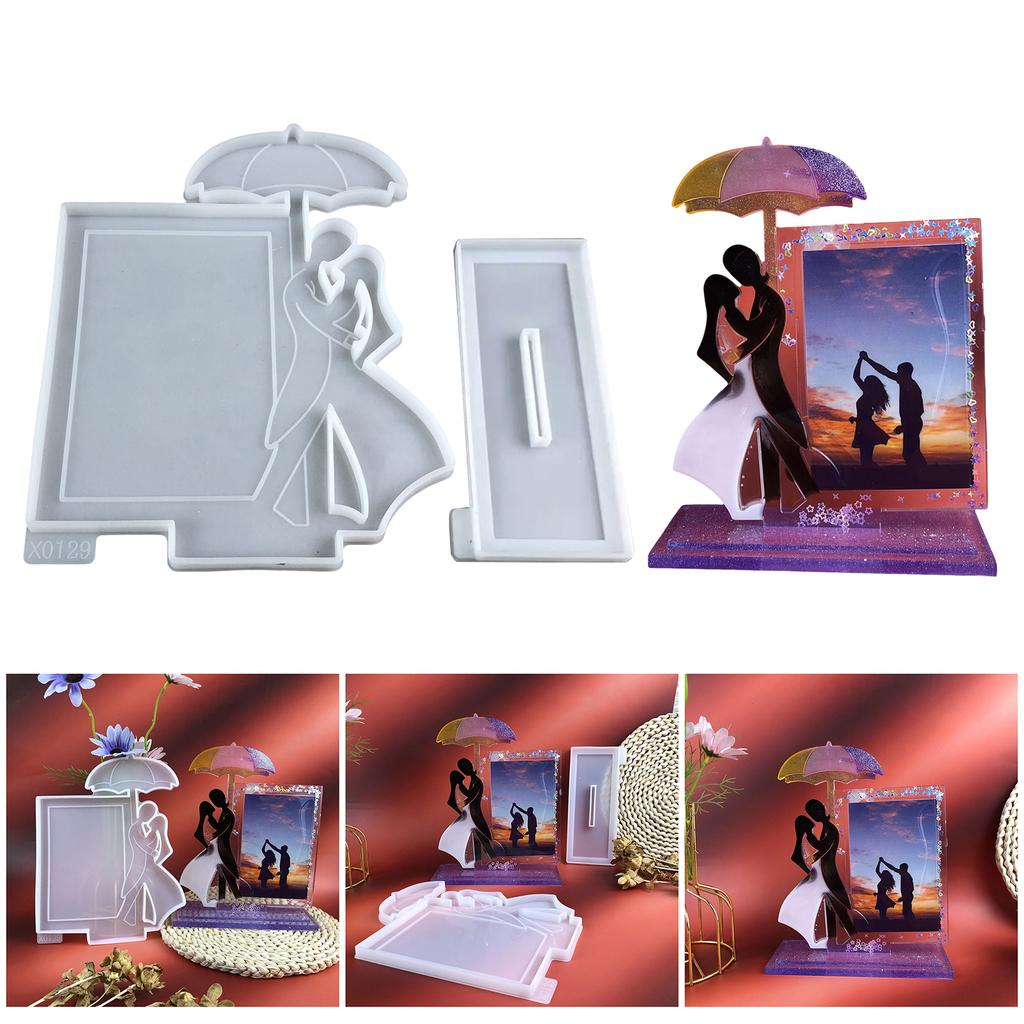 Silicone Couple Mold for Epoxy Resin Casting Perfect for Creating Personalized Photo Frames and Decorative Keepsakes
