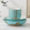 Yongfengyuan Madam Porcelain West Lake Blue 29-Piece Dinnerware Set