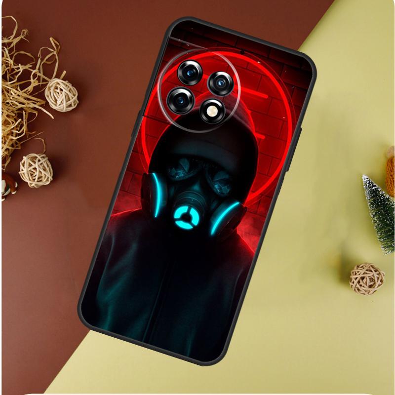 Nuclear Mask Gas Mask For OnePlus 13 13R 12 12R 11 9 10 Pro 8T 9RT 10T 10R Nord 4 CE 2 3 Lite N20 N30 Phone Case