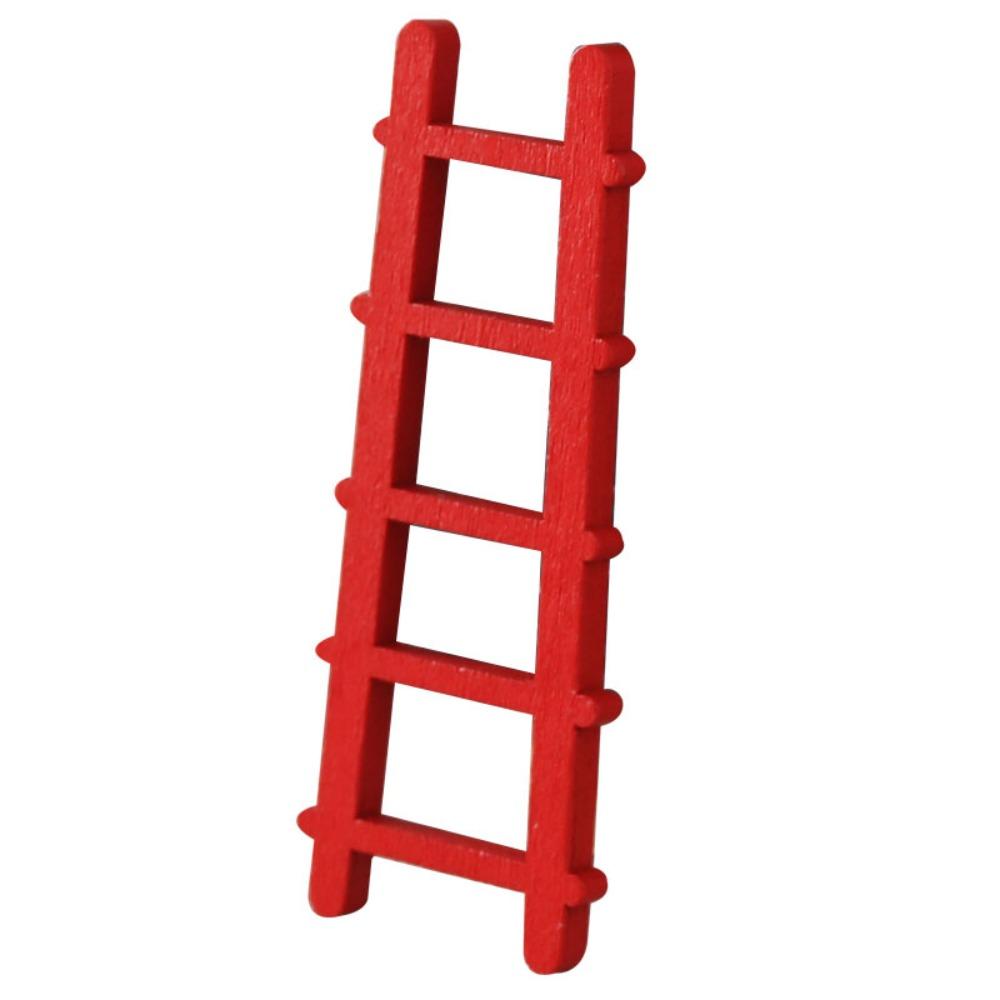 Miniature Model Wooden Ladder Dollhouse Creative Figurine Stairs Toys  home Decoration