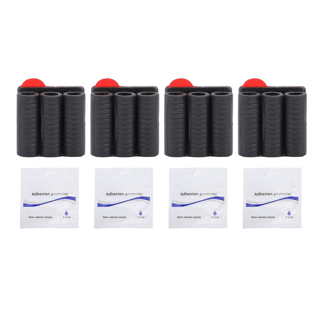 4 Sets 14 Inch Bit Holder with Adhesive Rubber Bit Tool Holster Mount Attachment for 14 Inch