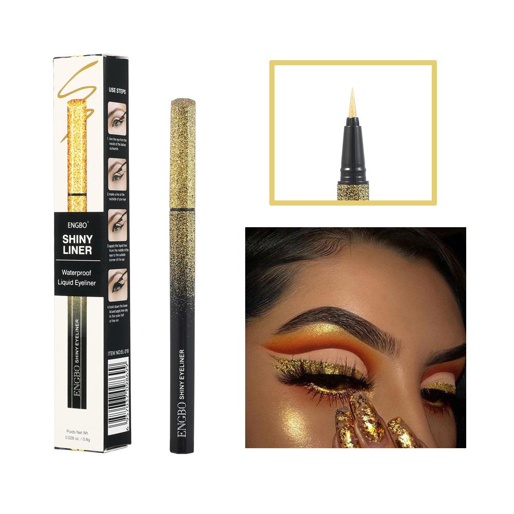 6 Pieces of Starlight Colored Eyeliner Pens with Different Colors Fast Drying Waterproof Sweat Resistant Makeup Resistant and Dream Eyeliner Pen