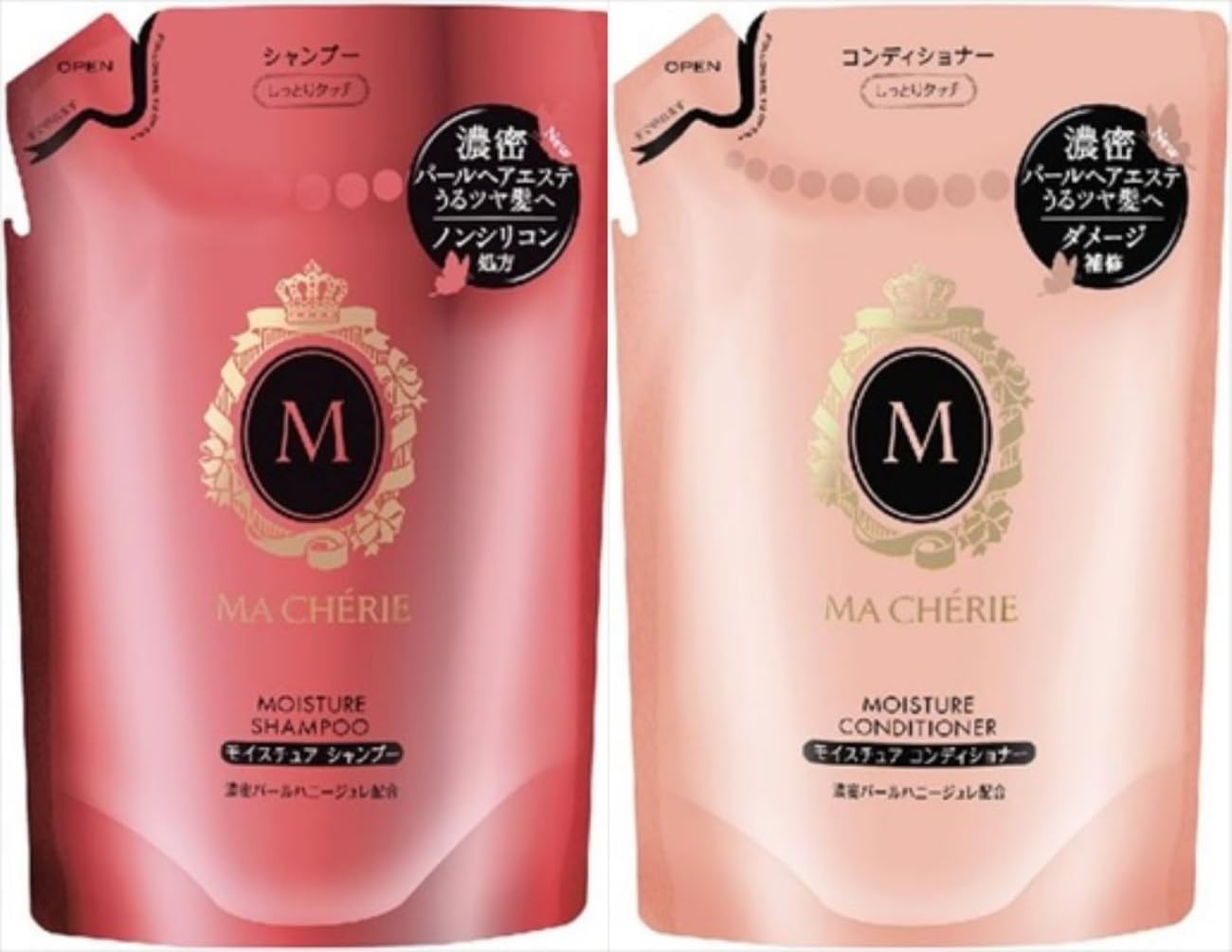 

Macherie Moisture Shampoo Conditioner EX 380mL Moisturizing and Smoothing [Set] & Refill, Each,