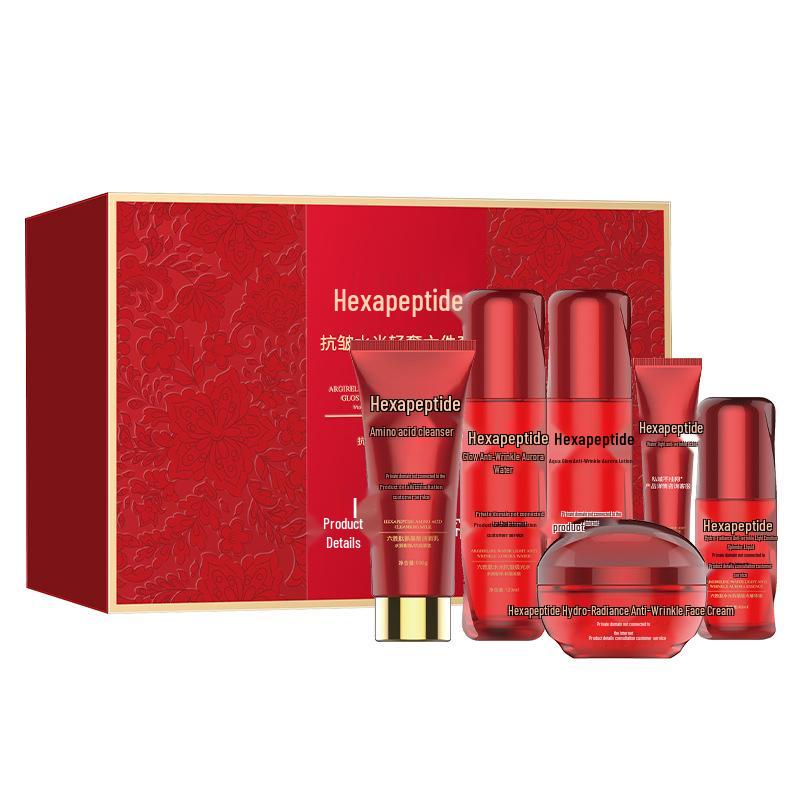 Hexapeptide Firming Anti-Wrinkle Skincare Toner & Emulsion Professional Set