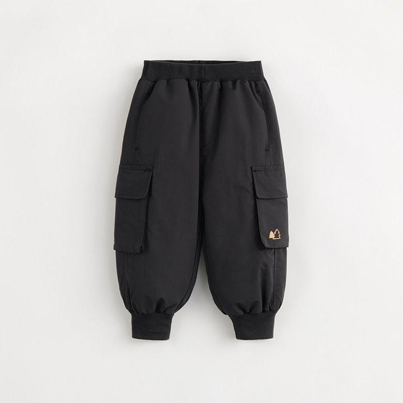 Heattech Boys Mountain Outdoor New Winter Clothes down Wadded Trousers Black-240919 140