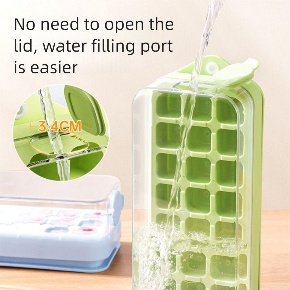 Food Grade Silicone 2in1 Ice Cube Straw Cups Press Type Ice Cube Tray Ice Tray Mold Travel