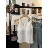 Kumikumi American Gyaru Pure Ribbon Chest Pad Vest Sling Women Autumn Chic Age-Reducing Slimming Sleeveless Top