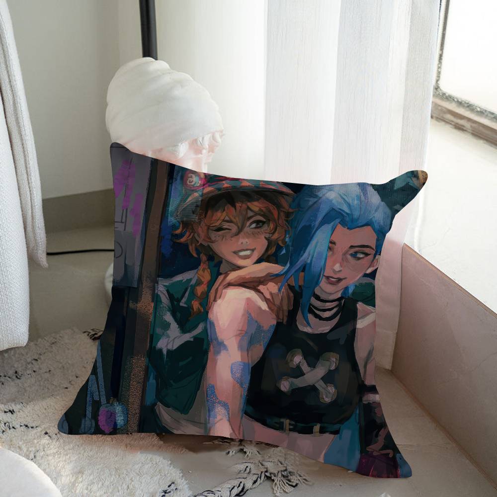 Cartoon Animation J-Jinx Cushion Cover Inches Farmhouse Decor Home Throw Pillow Covers For Couch Decorations
