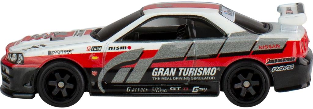 Hot Wheels Pop Culture Gran Turismo Nissan Skyline Vehicle Toy Mini Car 3 Years Old and Up Red HKC28 - GT-R (BNR34)