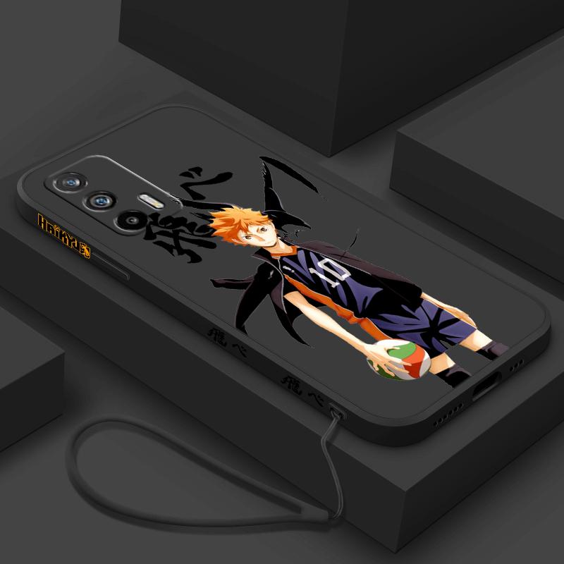 Haikyuu Animation For OPPO Reno 9 8 7 6 5 4 Z SE Pro Plus Lite Lite Liquid Left Rope Silicone Soft Phone Case