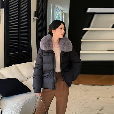 Women’s Short Big Fur Collar Windproof Thicken Warm Winter Jacket