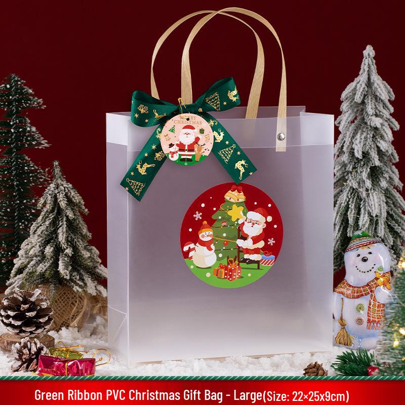 Christmas Eve Apple Candy Souvenir Handbag - Creative Transparent Gift Bag
