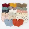 Cotton Gause Baby Bibs Feeding Saliva Towel Solid Color Flower Newborn Bib Infant Burp Cloths Bandana Scarf for Kid Girl Boy