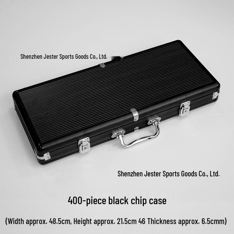 Black and Silver Aluminum Texas Hold'em Chip Storage Case
