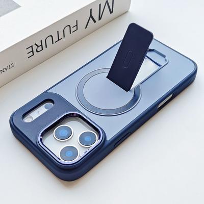 Für Magsafe Unsichtbarer Ständer Magnetische Hülle Für iPhone Air 17 17E 16 E 15 14 13 12 11 Pro Max Plus Halterung Mattes Panzer Cover Funda