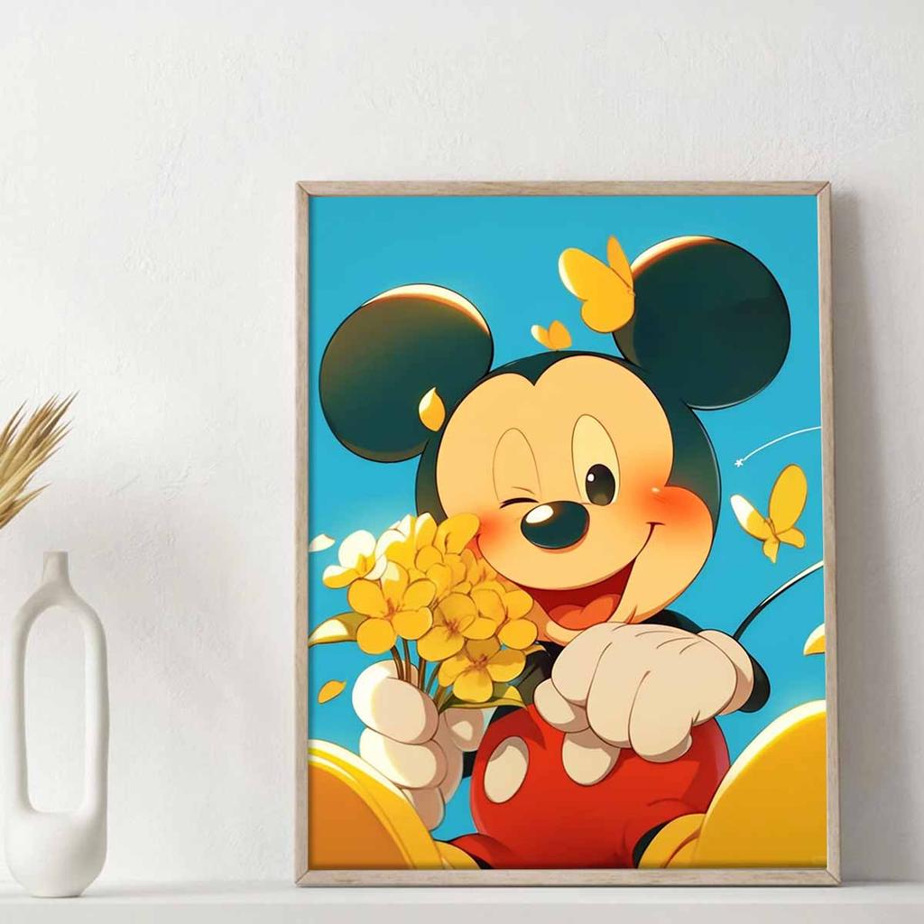 DIY Diamond Painting Mickey Mouse Cross Stitch Kit Mosaic Art Diamond Painting Full Circle Diamond Home Decoration