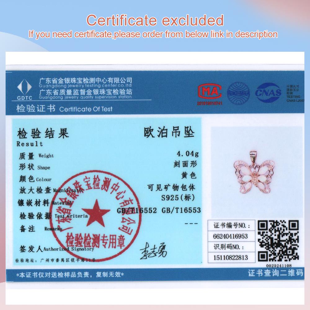 Gorgeous butterfly shape design October Birthstone Natural Opal 18K rose gold and silver pendant necklace Women and girl gift