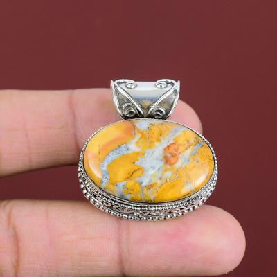 Maligano Jasper Pendant Gemstone Vintage Pendant Antique Jewelry 925 Sterling Silver Pendant Handmade Maligano Jasper Jewelry Gifts For Him