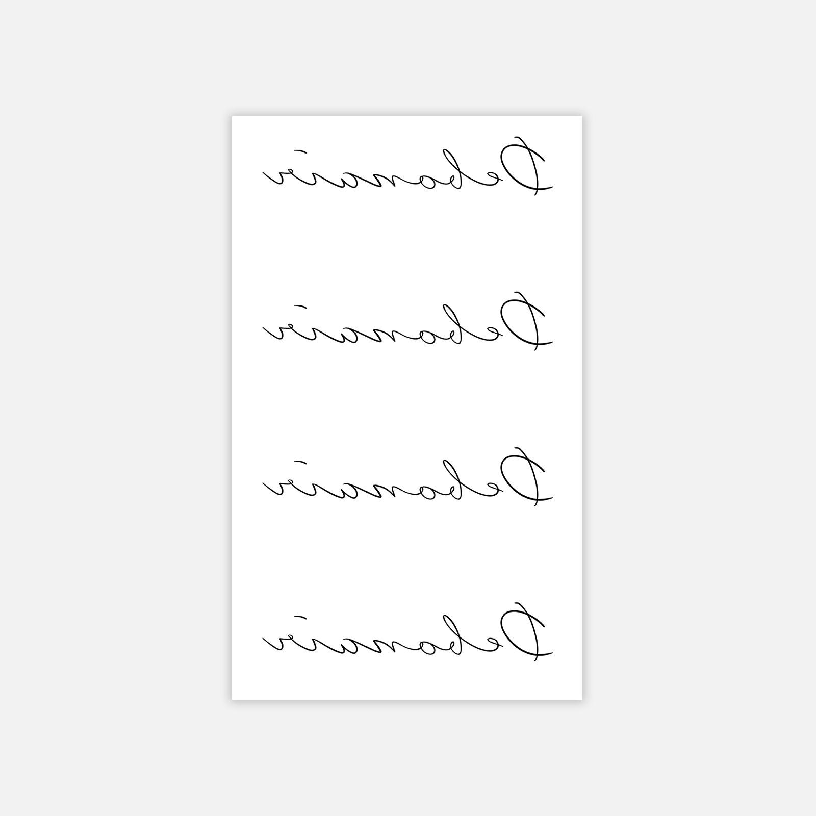 Art Niche English Short Sentences Tattoo Stickers Simple High-End Tattoo Stickers 6*10