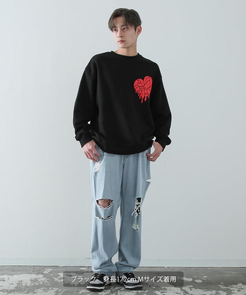 [VERBESSERT] [SIDEWAYSTANCE] Drip Logo Herz Fleece Sweatshirt