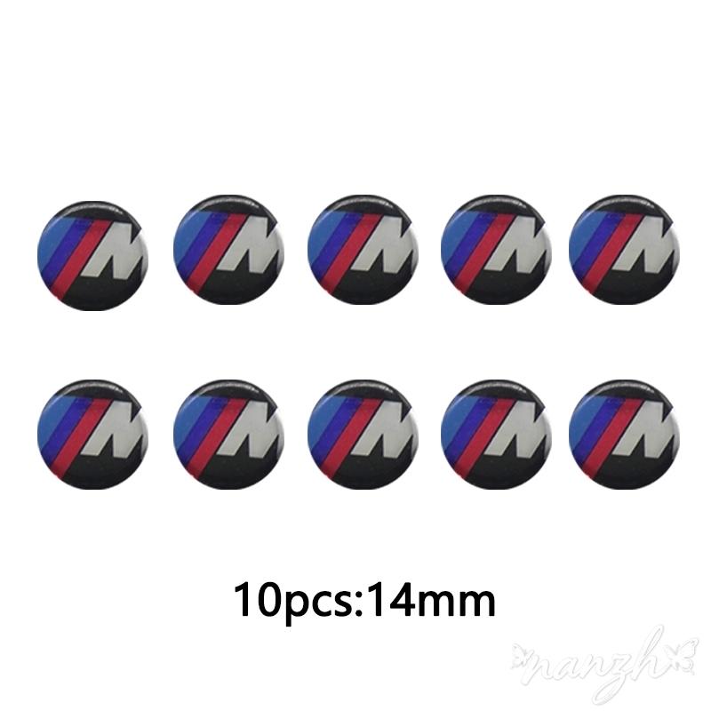 3D Aluminum Decals For BMW 320Li 325Li 330Li 325i E60 E64 E70 E83 E85 E87 E90 E92 E71 10pc 11/14mm Car Key Shell Stickers SXW36