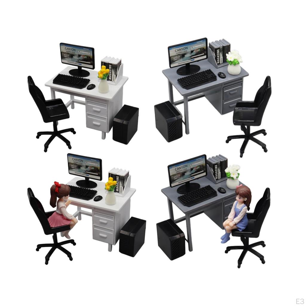 Mini Office Desk And Chair Set, Role-playing Toy, Learning Model, Creative Children's