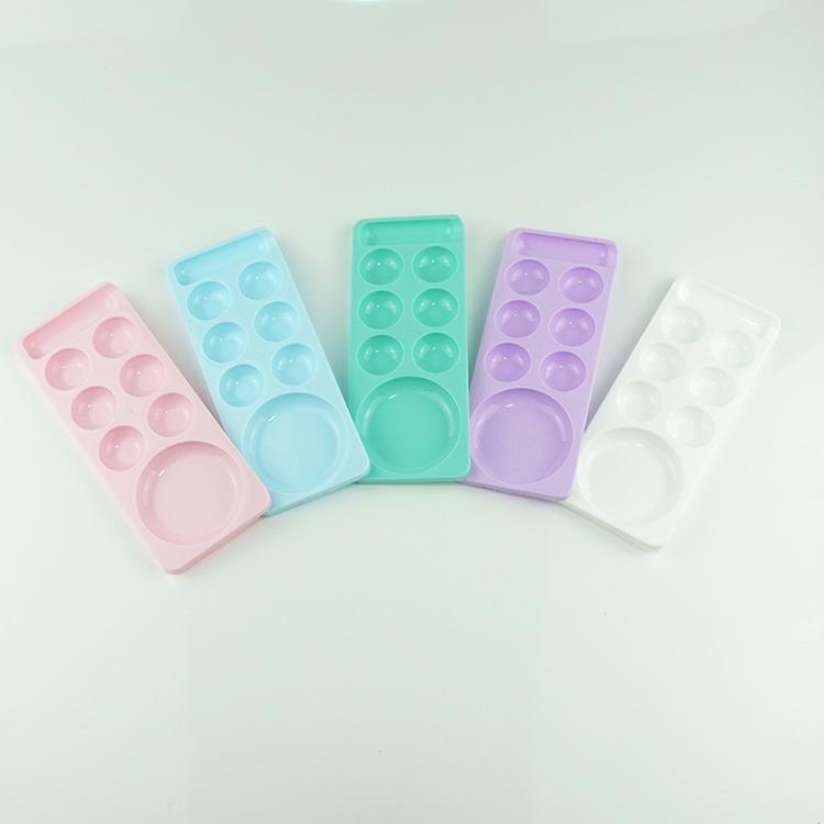 1Pcs Nail Art Palette False Nail Tips Mixing Color Drawing Pallet Gel Polish Display Shelf Manicure Tool Nail Decoration Storage