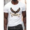 European sizes Majestic Bald Eagle Gerald Banner Men'S Casual Grew Neck Short Sleeve T-Shirt for Summer