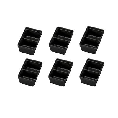 Wakaizumi Shikki Japanese Bento Box Dividers 6.5-Sun Jubako Partition Block Cups Black Set of 6 H-154-19B