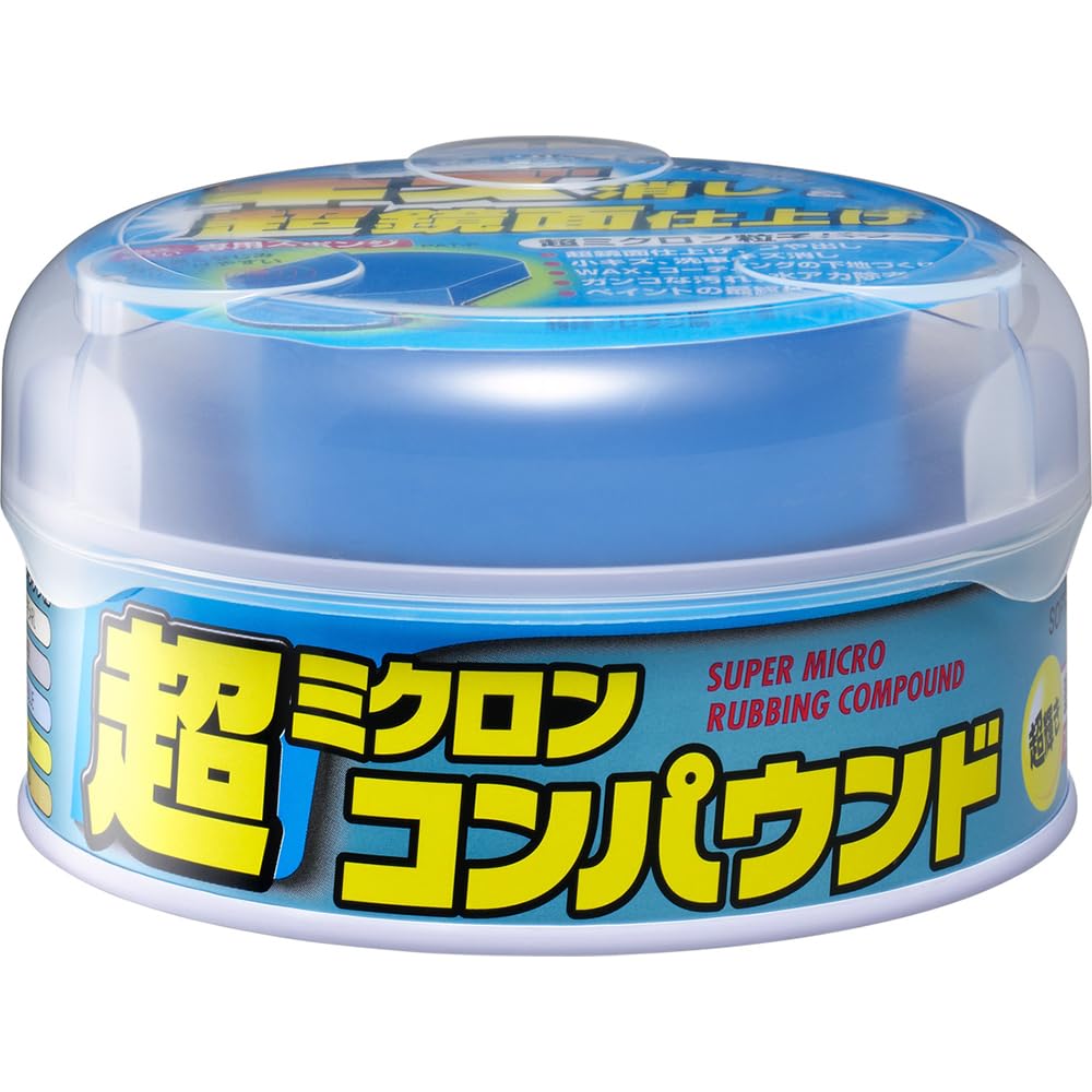 SOFT99 99 Kobo Body Cleaner Compound Light Removes Water Scale and Oil Stains from Painted Restores and Includes a Polishing Sponge 09053 Ultra-Micron