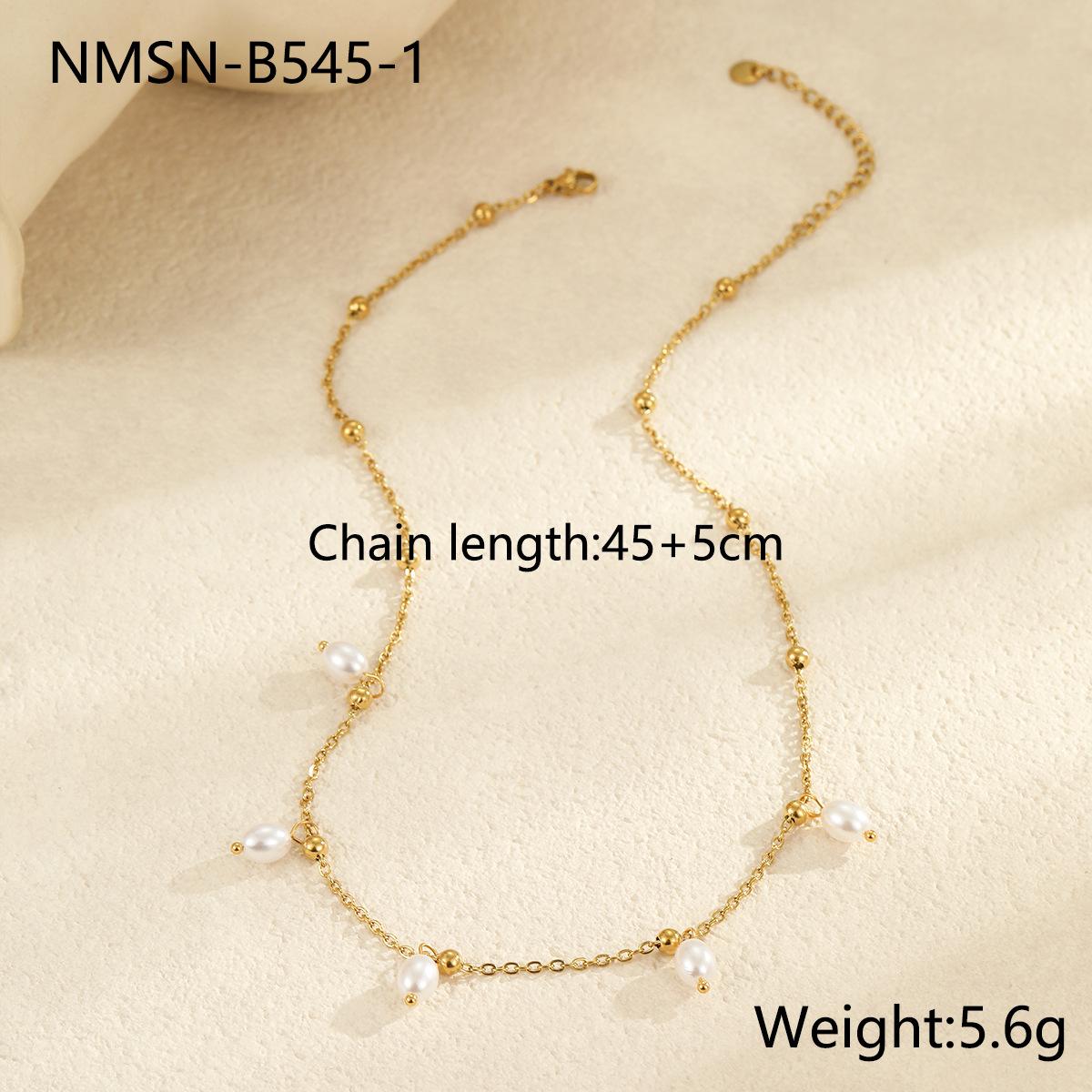 GEMCHIC Women s Stainless Steel Minimalist Pearl Pendant Necklace Summer Fashion Jewelry