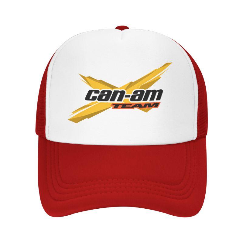Custom BRP Can Am Logo Print Mesh Baseball Cap Summer Breathable Mesh Sun Hats Caps Unisex Outdoor Adjustable Casual Headwear