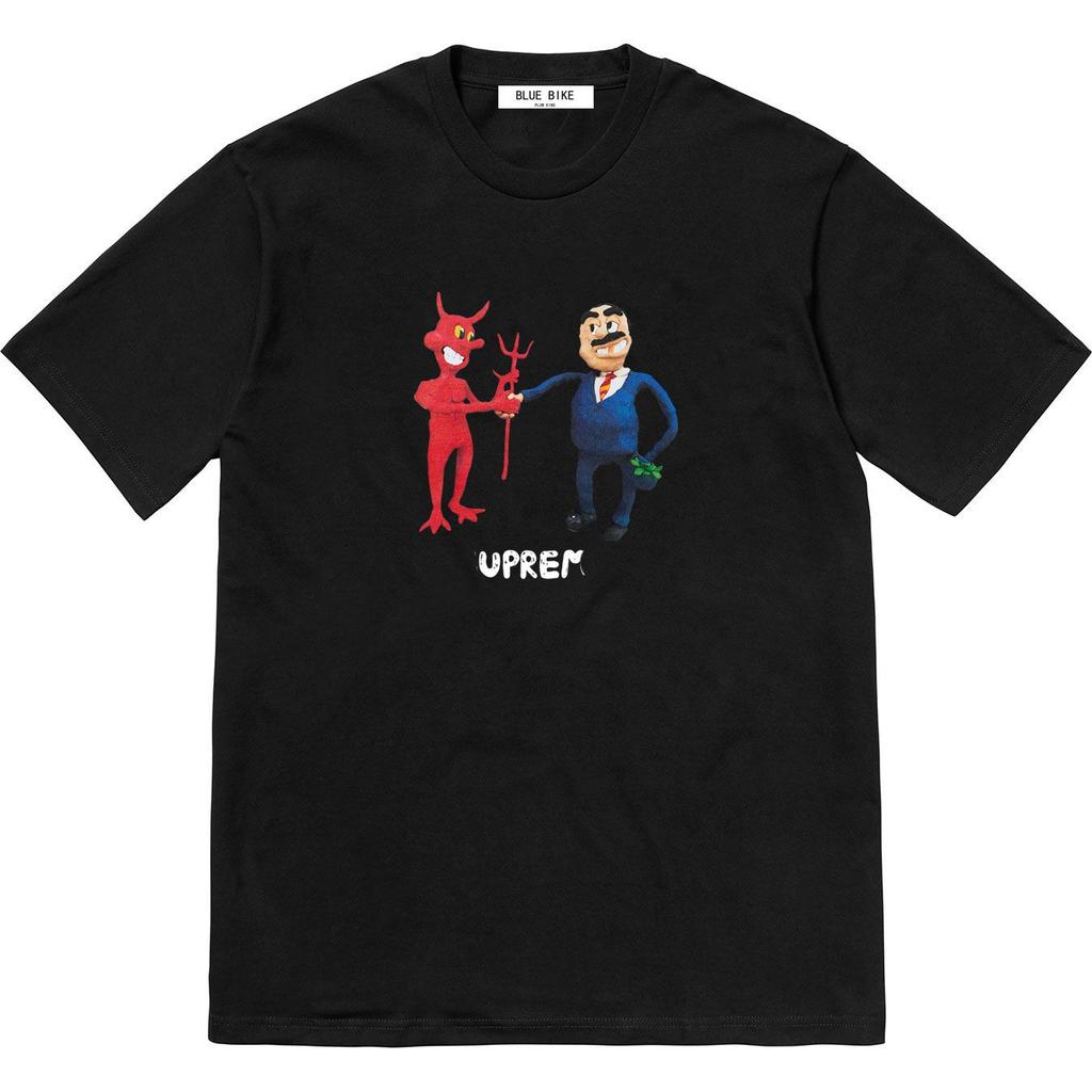 Zomer Tide Merk Phantom Letter Bedrukking T-shirt Joint Avatar Groot Letter Patroon Korte Mouw Los Heren Dames Puur Katoen