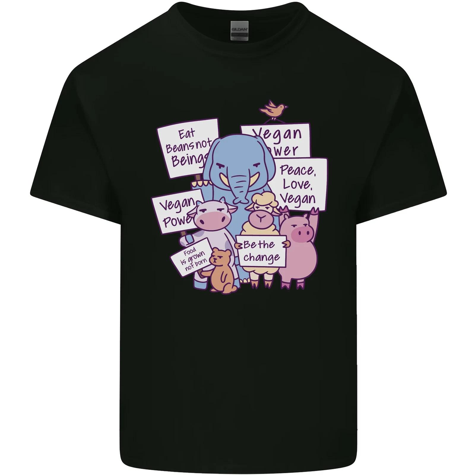 Vegetarian Animals Vegan Kids T-Shirt Childrens S