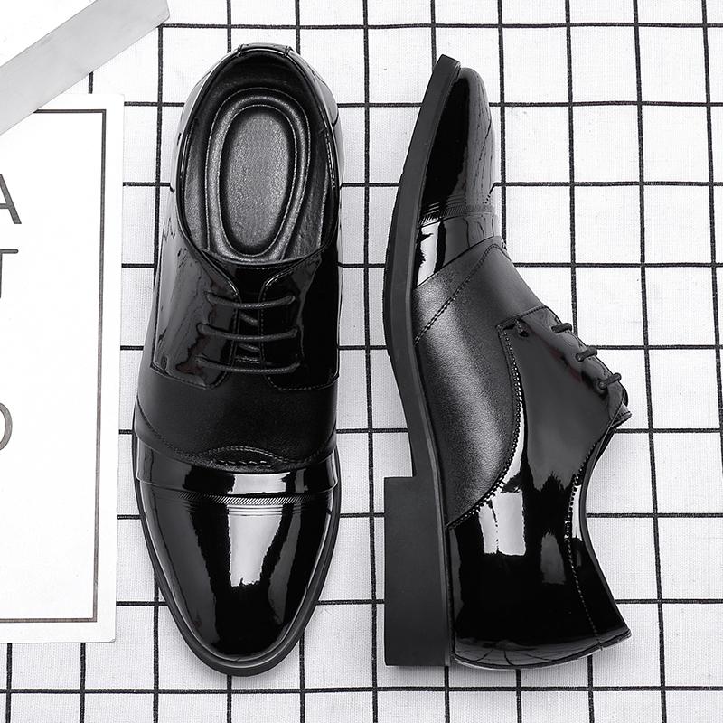 Módní Nové Pánské Derby Boty 6/8cm Lakované Zvýšení Výšky Pánské Společenské Boty Formální Elevator Business Boty Lesklý Svršek