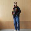 KILHOUETTE lamswool tartan check muffler by moon(ENGLAND)_red tartan check