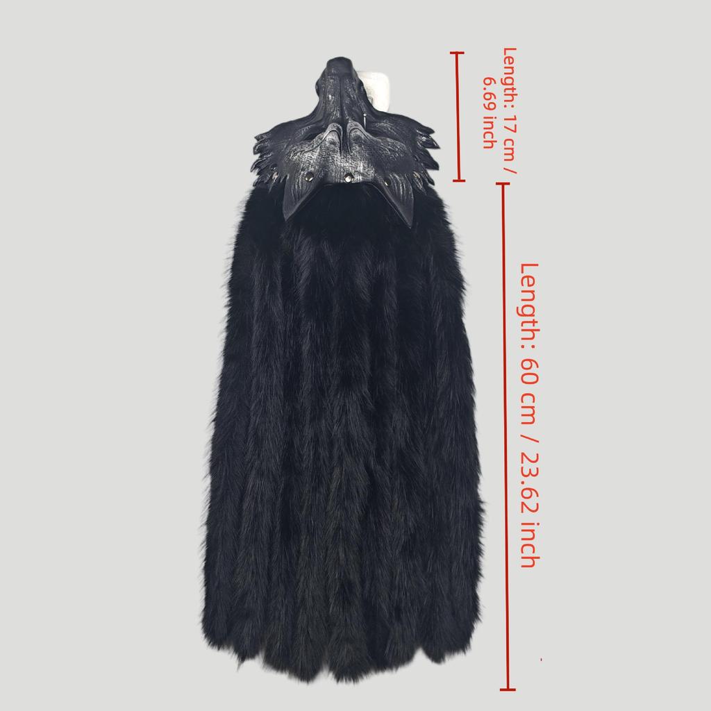 Nordischer Wolfskopf Pelz Kopfschmuck: Wikinger-Stil Cosplay & Halloween Maske