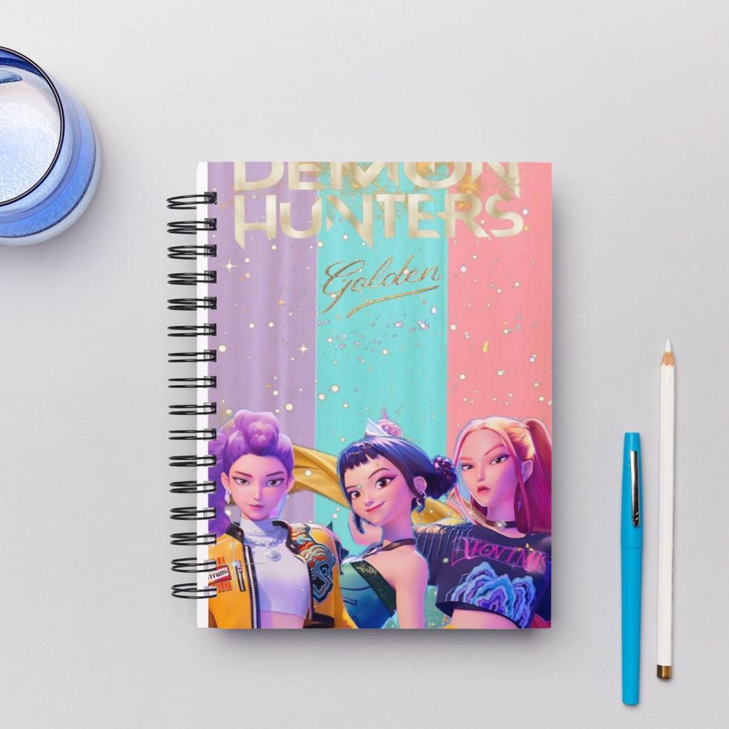 Demon Hunters Notebook Cartoon Girl  Journal Notepad for Students Stationery  School Notebook Gift for Fans
