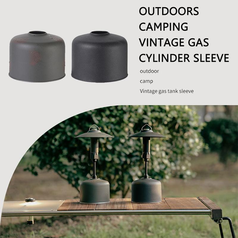 Retro Gas Canister Protective Cover Gas Cylinder Tank Cover Bag One-Piece for Outdoor Hiking Backpacking Equipment