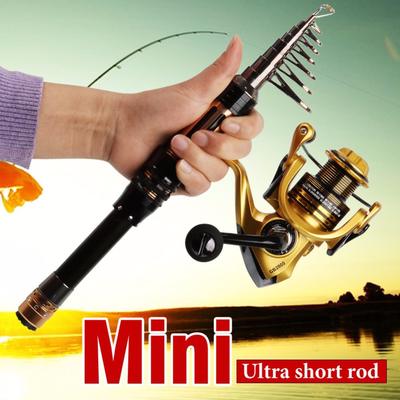 1.3-2.4m Portable Telescopic Fishing Rod and Spinning Fishing Reel Combos Set
