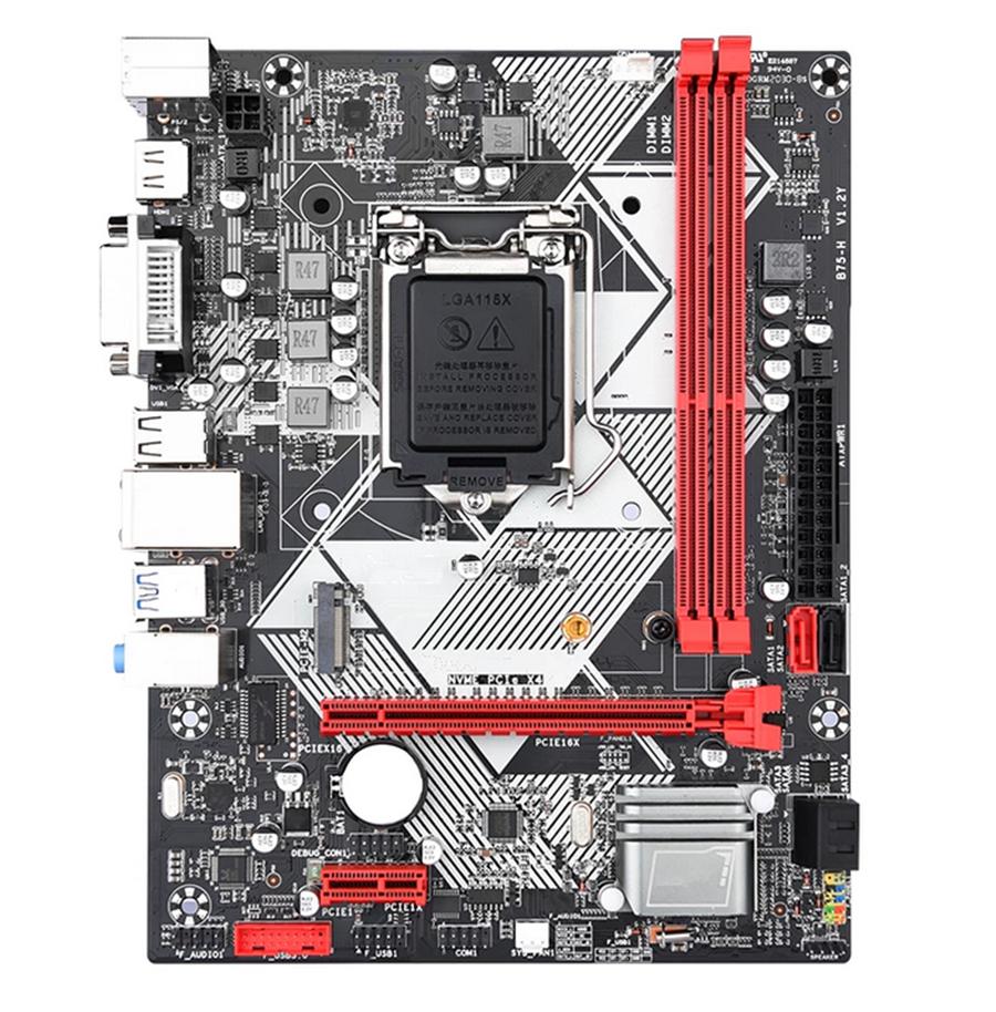 B75-H Gaming PC Motherboard LGA 1155 Support DDR3 RAM NVME USB3.0 SATA3 Placa Ma
