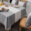 Nordic Modern Minimalist Jacquard Tablecloth Ins Style Fabric Dining Table Cloth Luxury Rectangular Cover